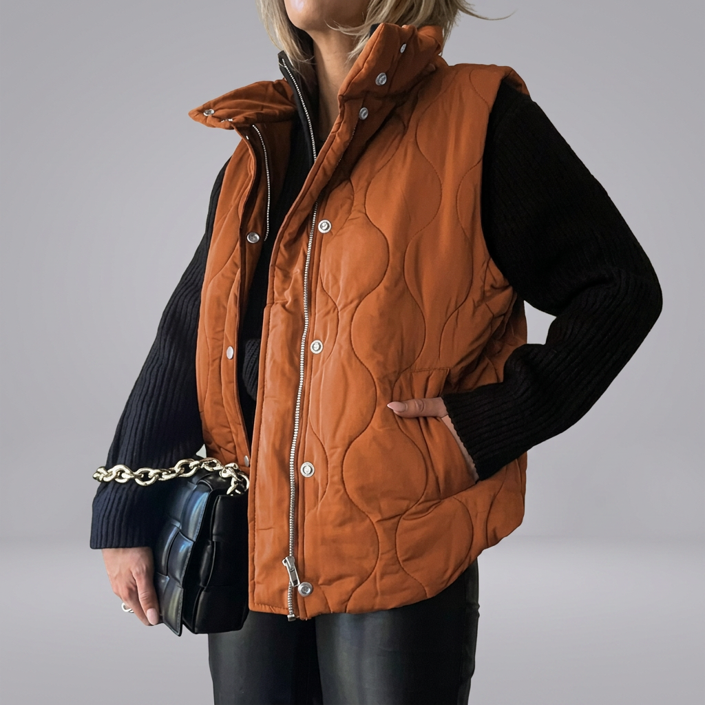 DARCY™ - Chic Lightweight Button-Up Puffer Vest
