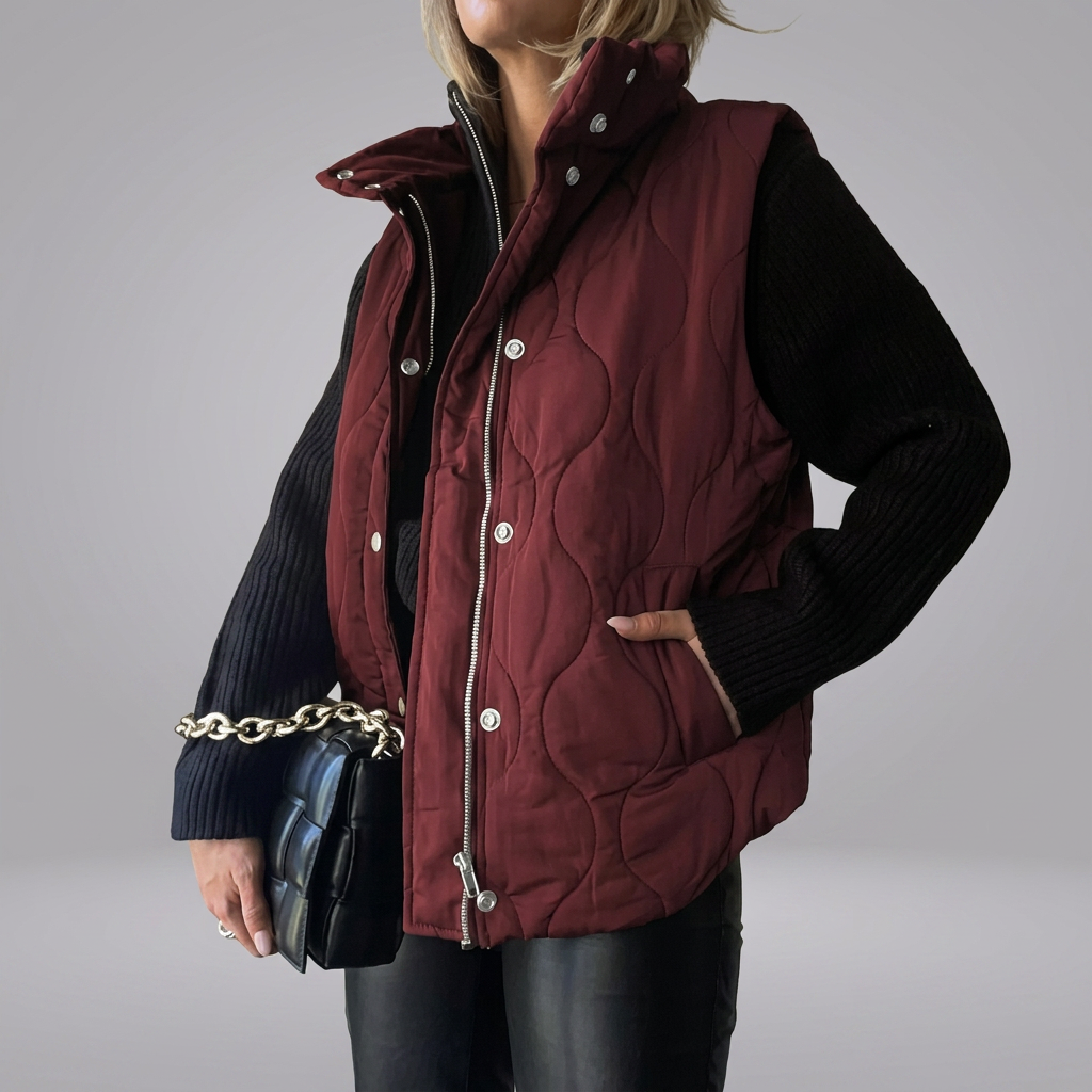 DARCY™ - Chic Lightweight Button-Up Puffer Vest