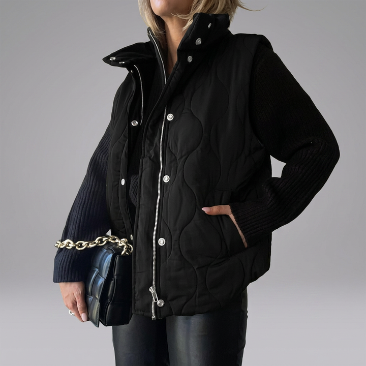 DARCY™ - Chic Lightweight Button-Up Puffer Vest