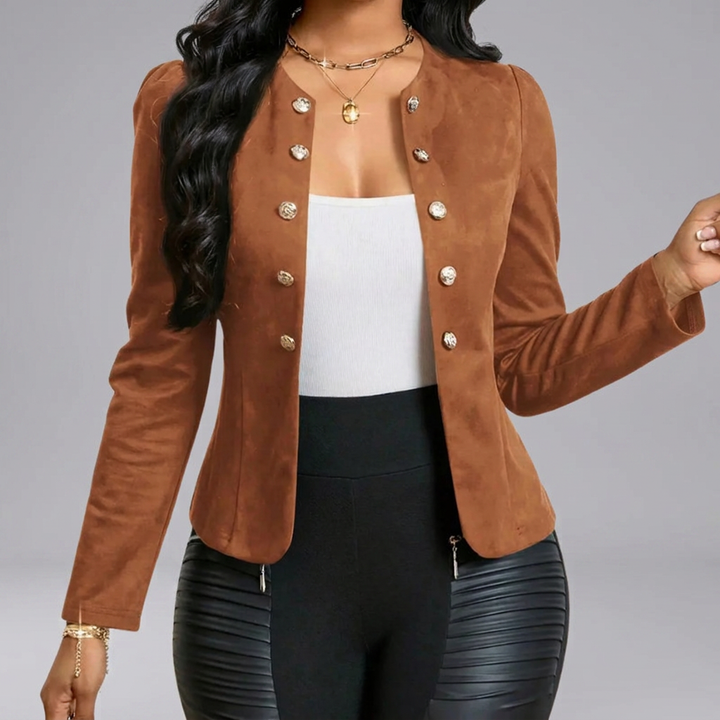 KYREE™ – Sophisticated Puff Shoulder Blazer
