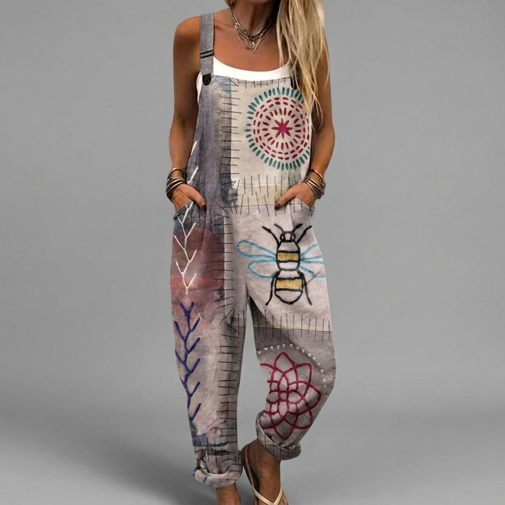 Ines - Artistic Boho Casual Dungarees