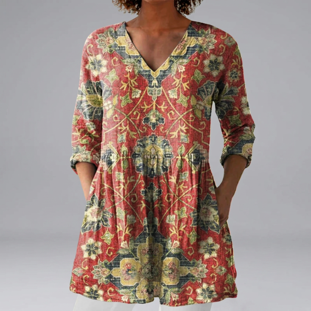 Doireen - Botanical Print Blouse