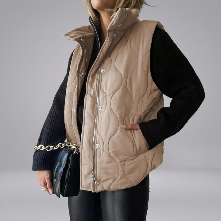 DARCY™ - Chic Lightweight Button-Up Puffer Vest