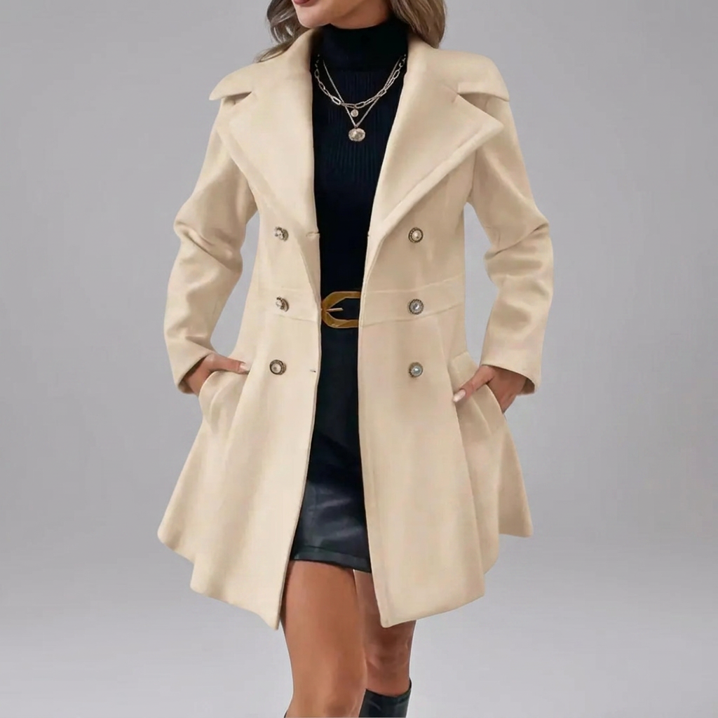 THERON™ – Chic Double-Breasted Wool Overcoat