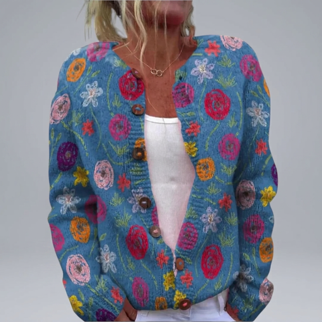 Eabhnat - Harvest Floral Cardigan