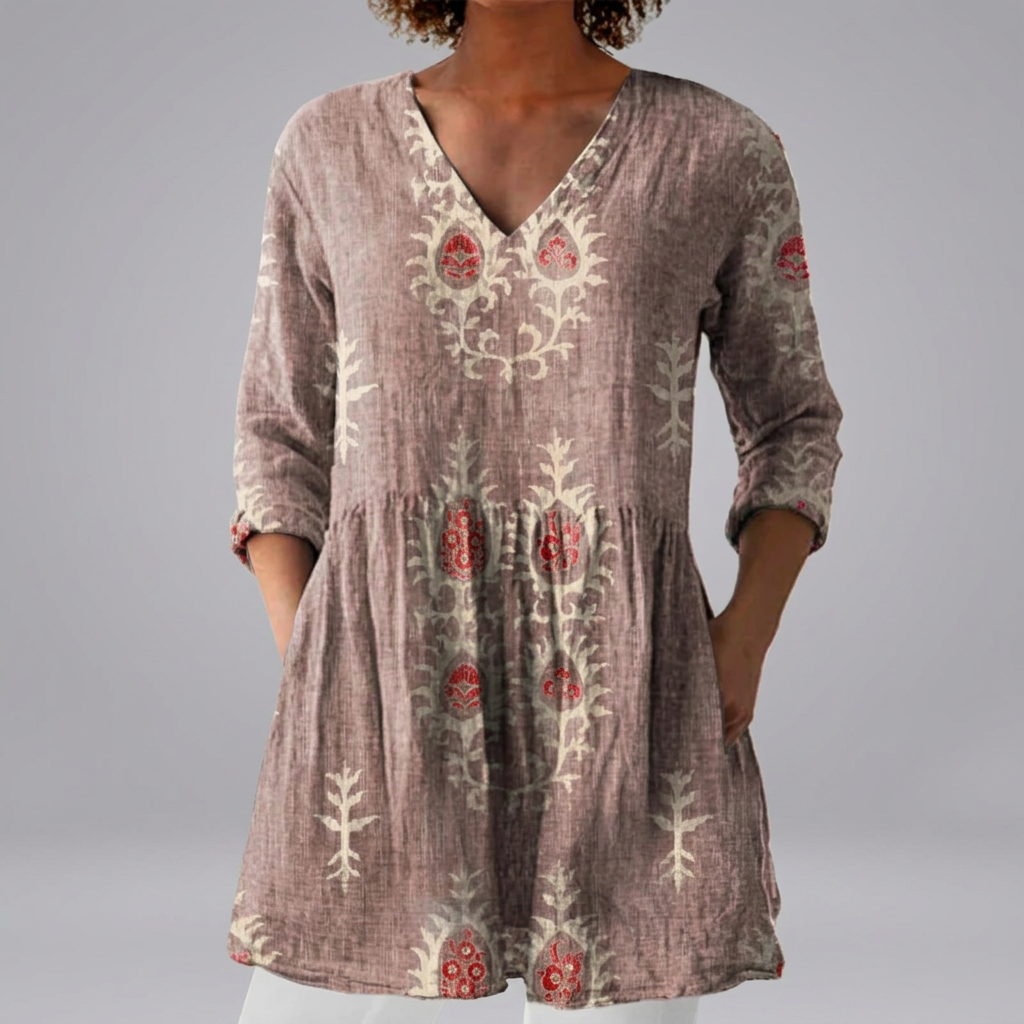 Fidelma - Vibrant Rainbow Blouse