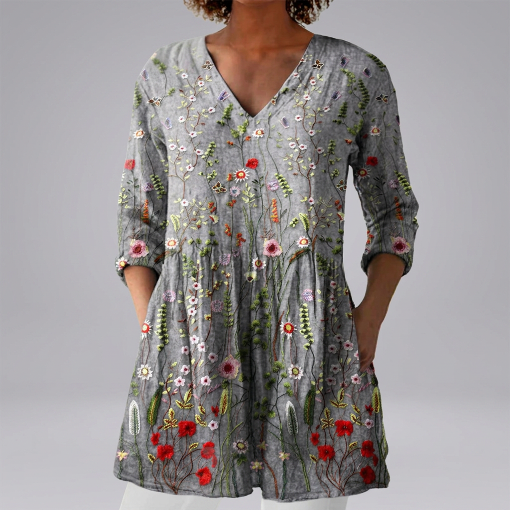 Aoifin - Soft Grey Blouse