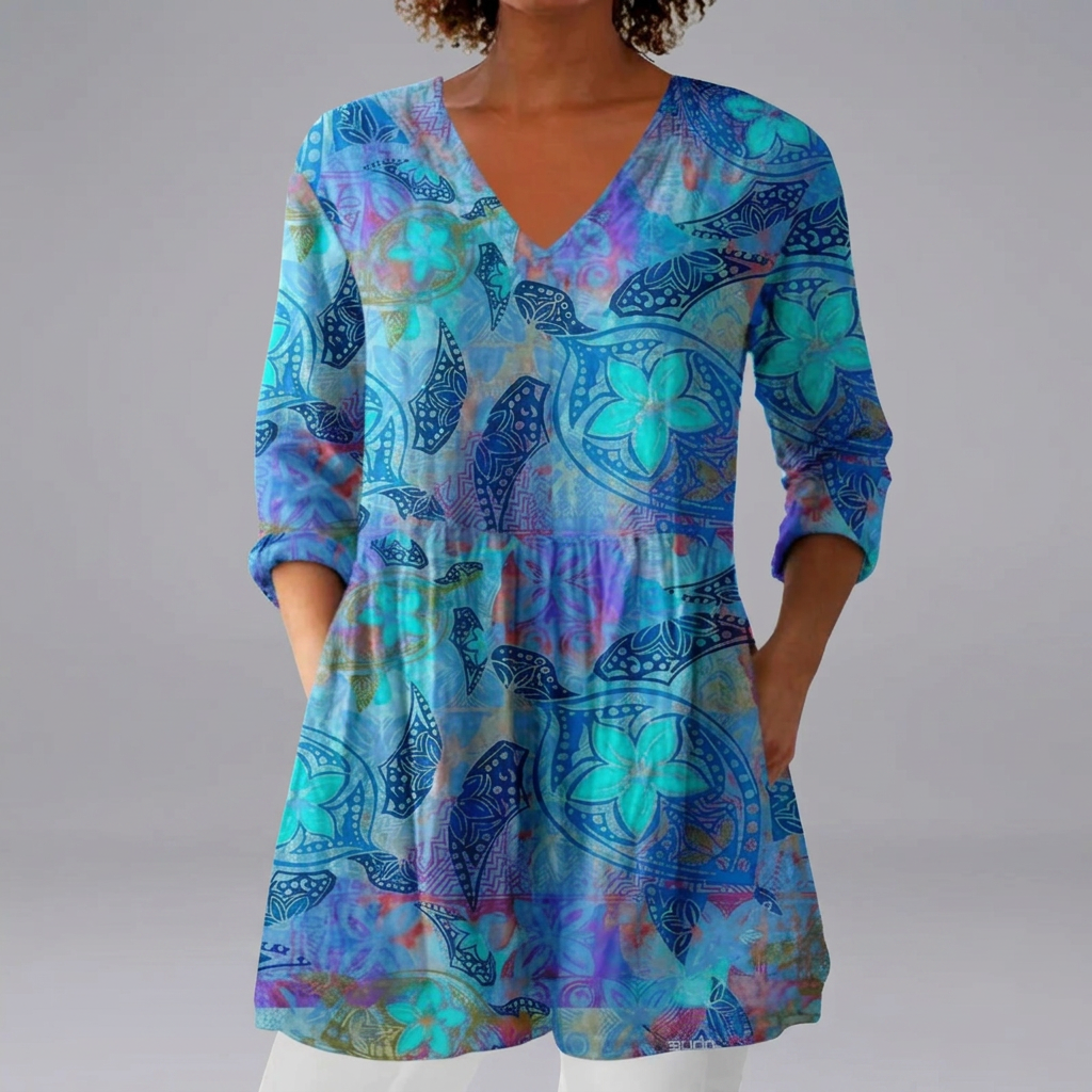 Neve - Ocean Blue Blouse