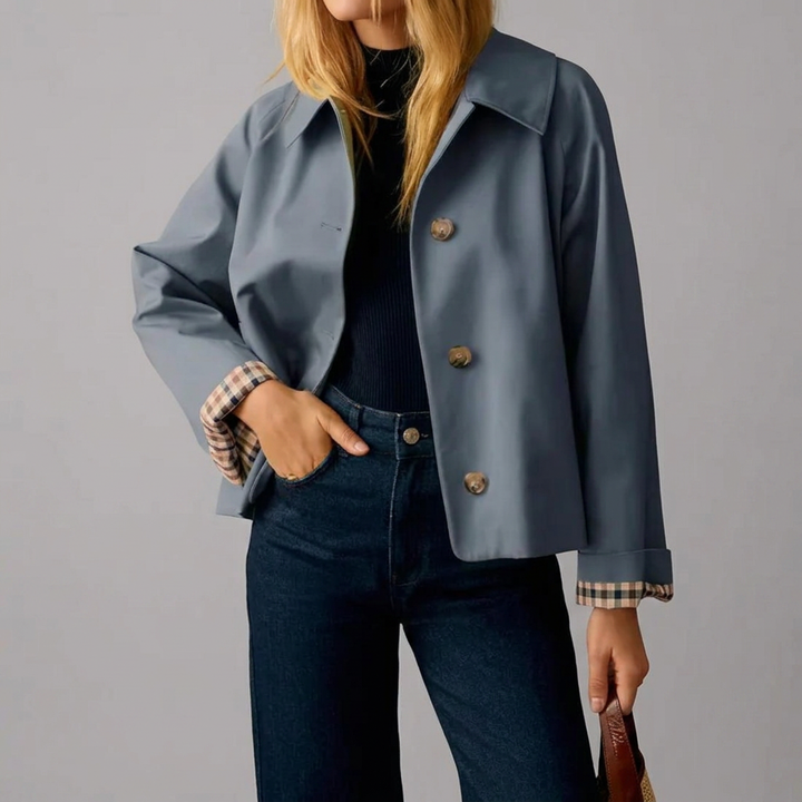 WREN™ – Vintage-Inspired Cropped Trench Coat