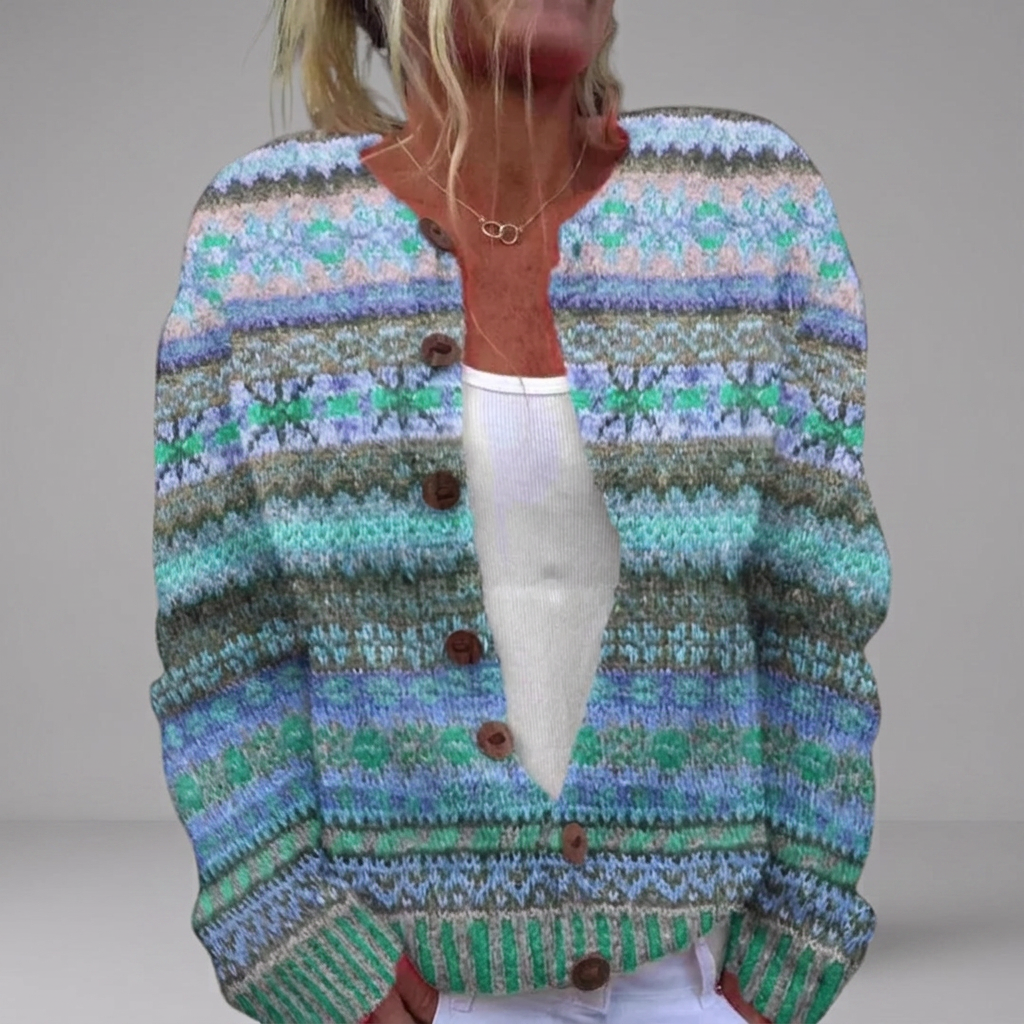 Attracta - Dahlia Print Cardigan