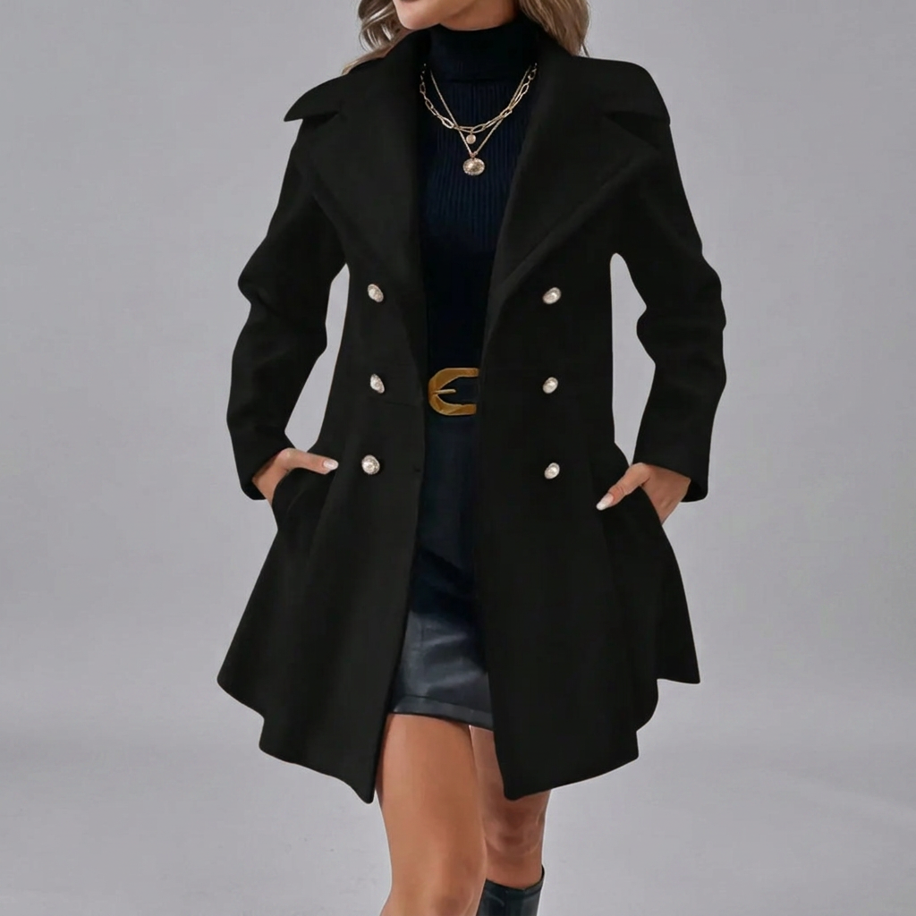 THERON™ – Chic Double-Breasted Wool Overcoat