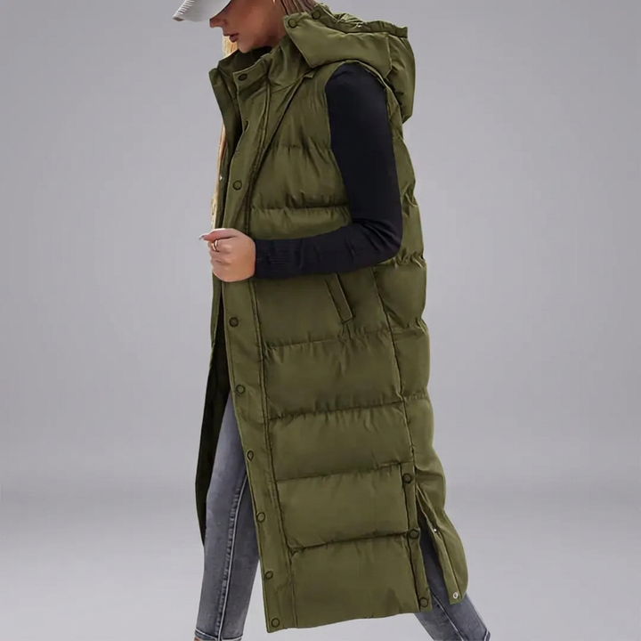 BRYNN™ – Quilted Hooded Zip-Up Puffer Vest
