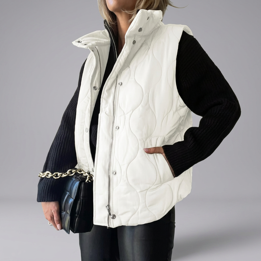 DARCY™ - Chic Lightweight Button-Up Puffer Vest
