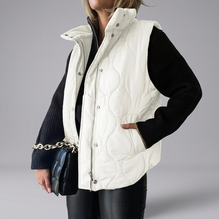 DARCY™ - Chic Lightweight Button-Up Puffer Vest