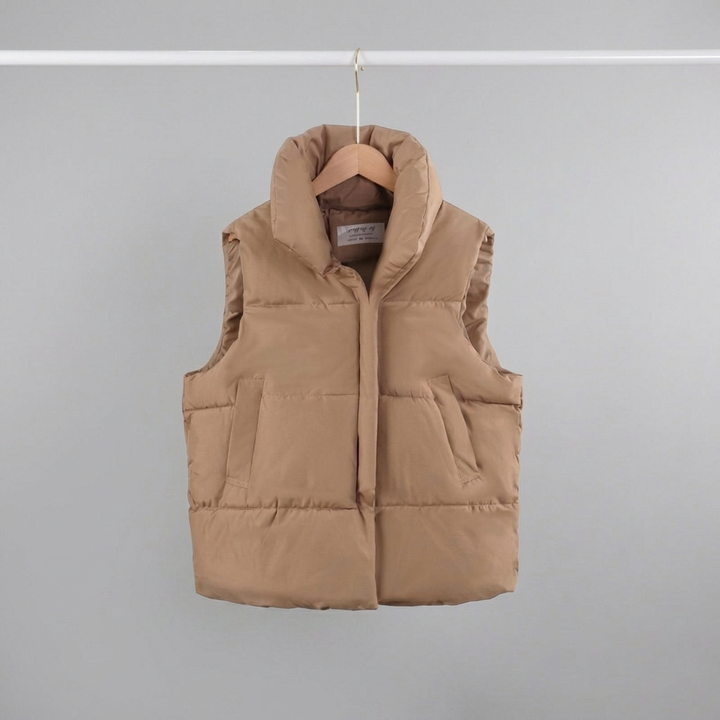 ALULA™ - Comfy Oversized High Neck Sleeveless Puffer Jacket