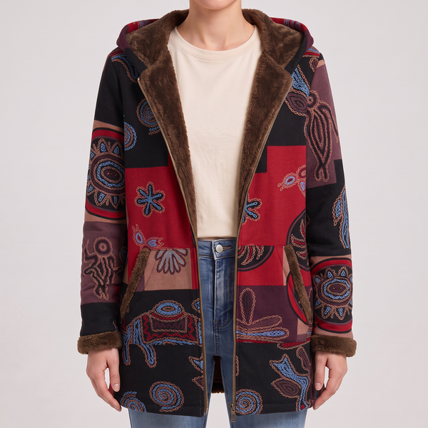Aurora | Manteau à Motif Patchwork Artistique